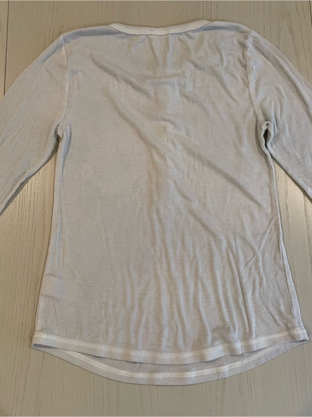 Faherty Light Blue Ribbed Henley - Size Small - Picture 7 of 7